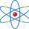 A graphic of an atom